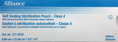 STERILIZATION POUCH 3.5″ X 9″ CLASS 4 SELF-SEALING MULTI-PARAMETER INDICATOR
