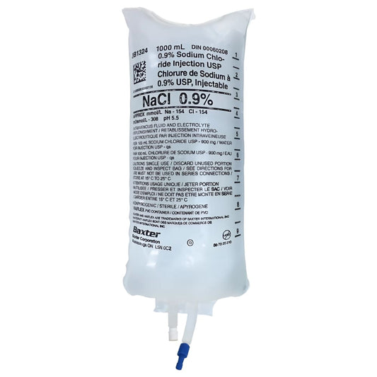 1000ml Sodium Chloride BAXTER Pack per 5