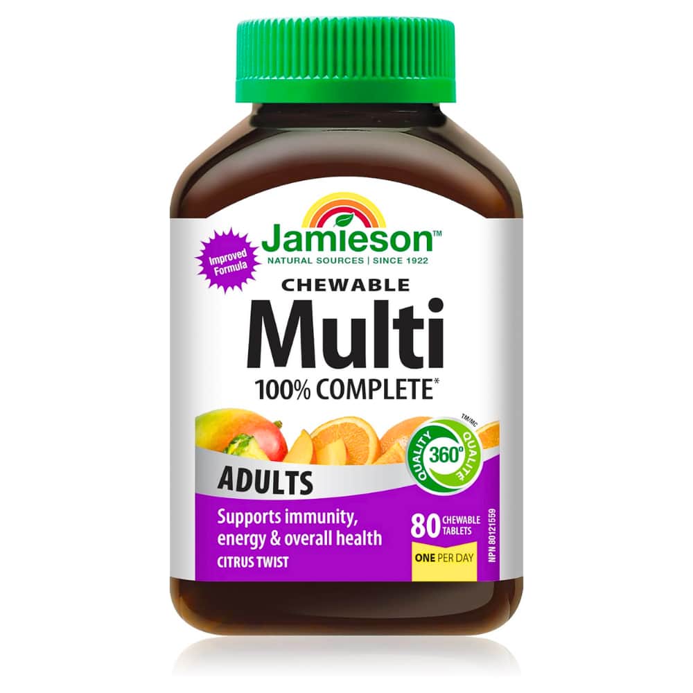 100% Complete Multivitamin Chewable for Adults - 80 ct.