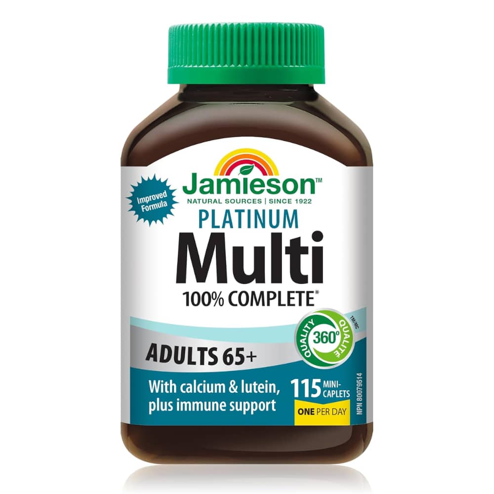 100% Complete Multivitamin Platinum for Adults 65+ 115 ct.