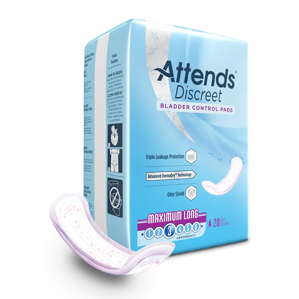 Attends Discreet Women's Maximum Long Pads