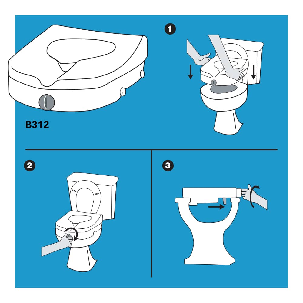 E-Zlock raised Toilet Seat