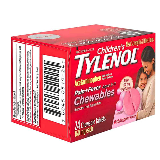 Children's Medicine, Fever & Pain, Chewable, Bubble Gum