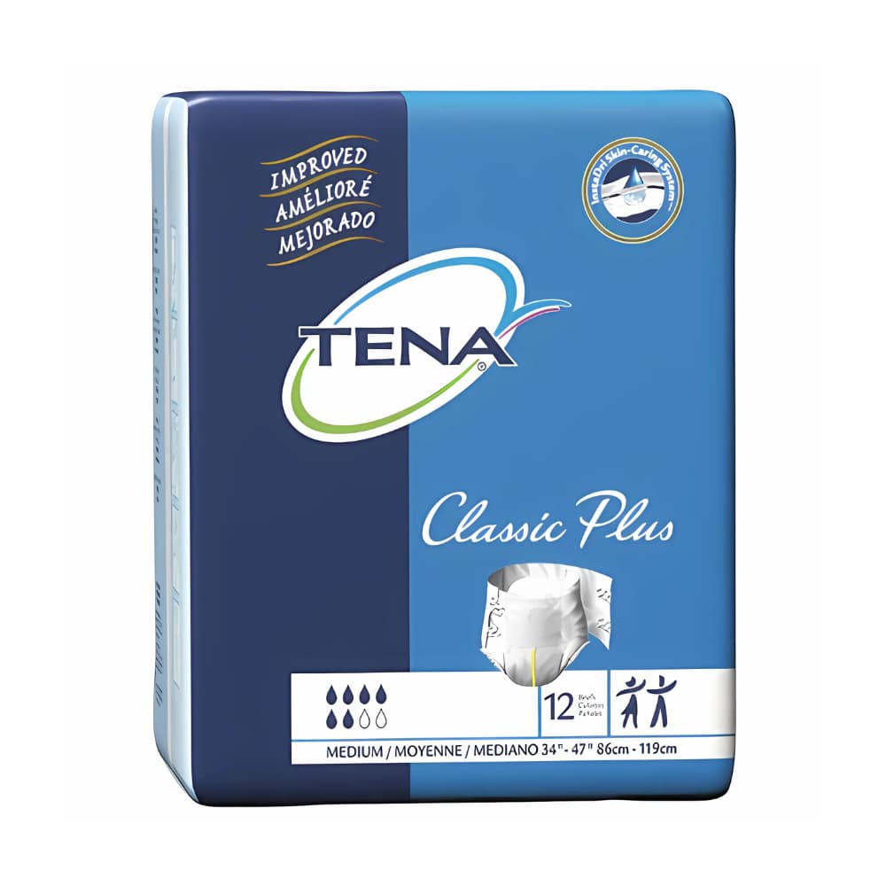 Classic Plus Adult Incontinence Brief, Heavy Absorbency, Medium, White