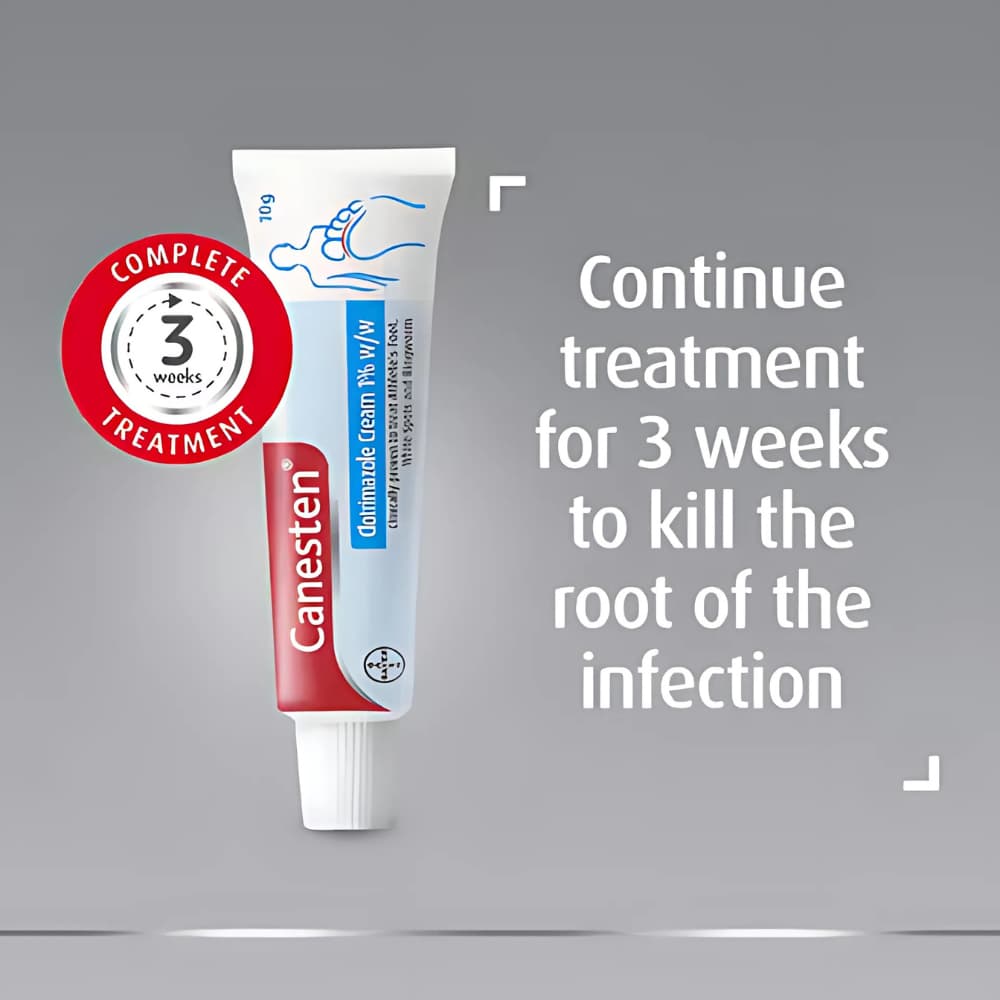 Canesten Antifungal 1-Percent Topical Cream, Relieves Itching, Burning, Scaling, Soreness, 15g