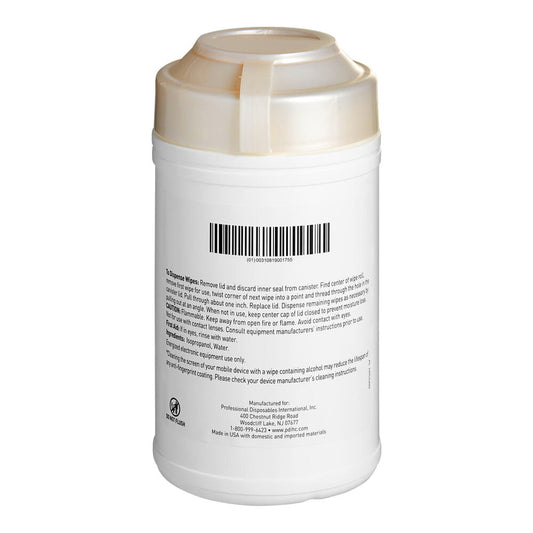 Easy Screen Cleaning Wipe, 70% Alcohol, 6" x 9" - 70/Cannister