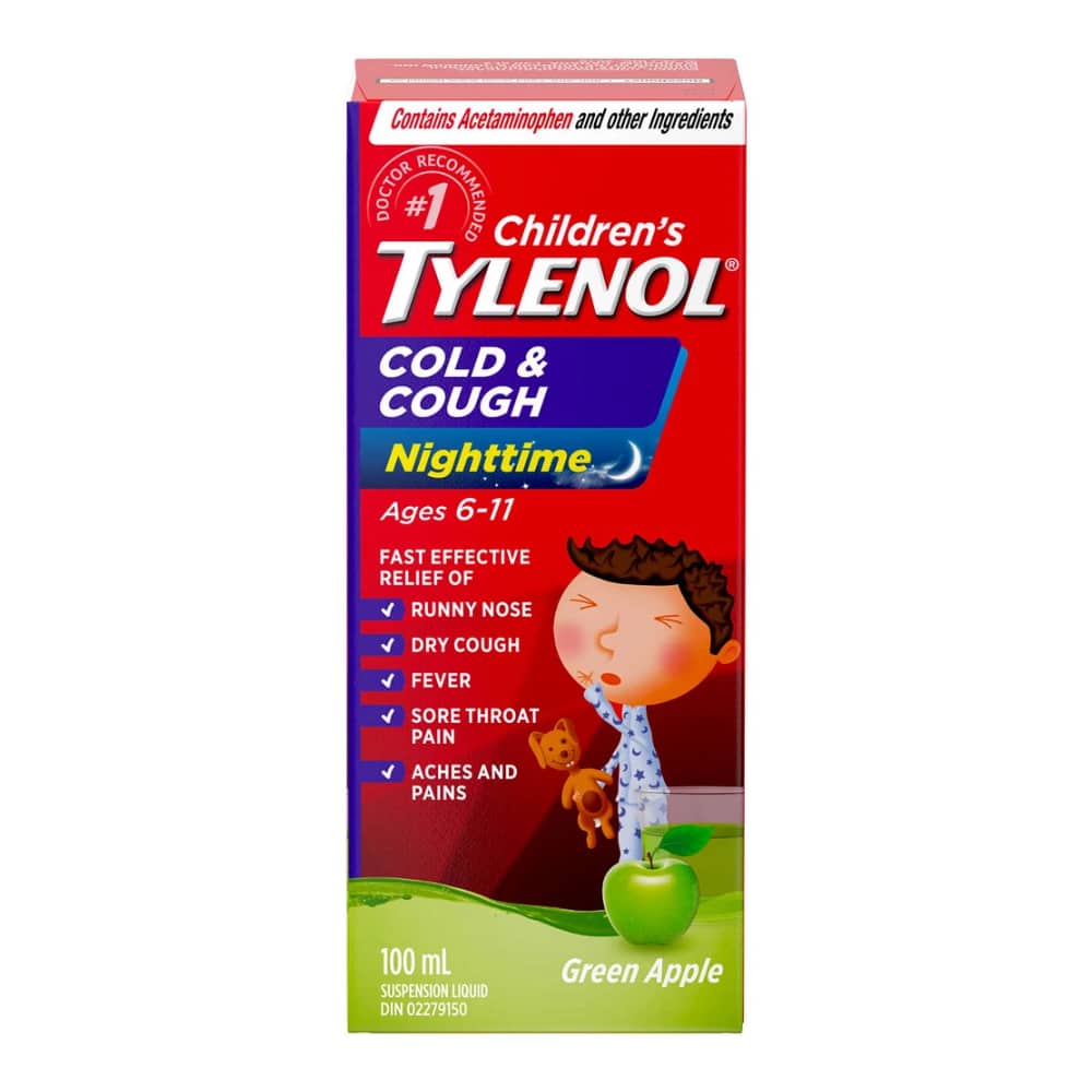 Children’s Medicine Cold & Cough, Nighttime, Green Apple