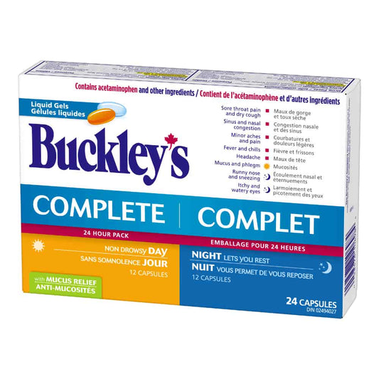 Buckley's Complete + Mucus Relief Day Liquid Gel Capsules - 24's