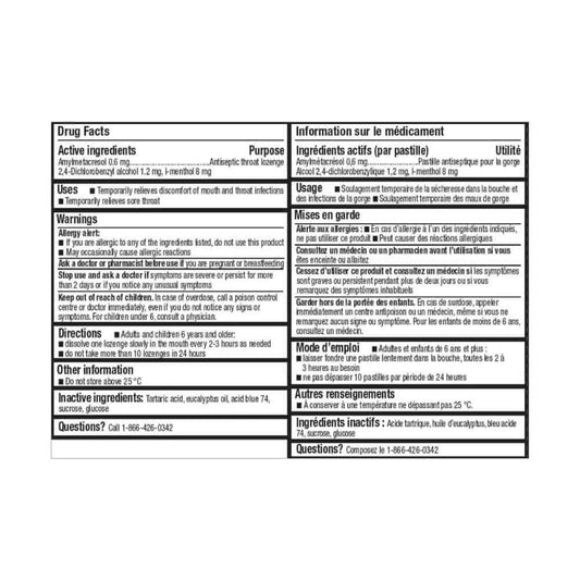 Cepacol® Sensations Sore Throat and Blocked Nose, Sore Throat Lozenges, 16 ct