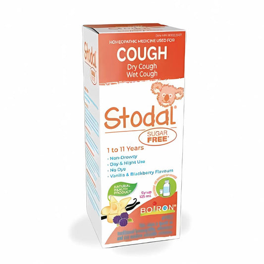 Children's Stodal Sugar Free Is a Homeopathic Syrup for Wet or Dry Cough in Children 1 to 11 Years of Age.