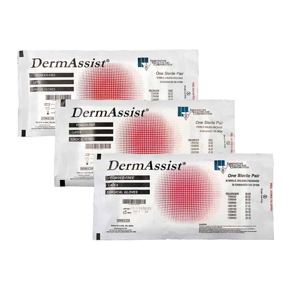 DermAssist™ Latex, Powder-Free Surgical Gloves (Sterile), Size 6.0 - 50 Pair/Box