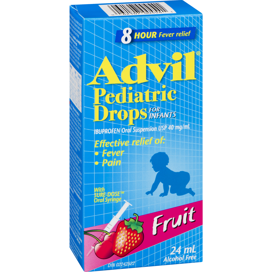 Advil Pediatric Drops for Infants for Fever and Pain Relief, Fruit, 24 mL