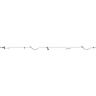 ICU Medical® Primary Set, Macrobore, Clave™ Y-Sites, Backcheck Valve, 100"