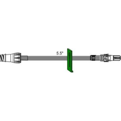 ICU Medical® Extension Set w/MicroClave™ Clear, Clamp, Rotating Luer, 7"