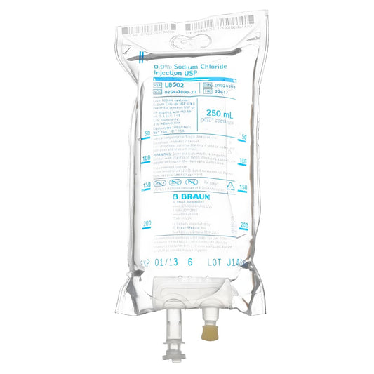 250ml Sodium Chloride  BRAUN Pack per 5