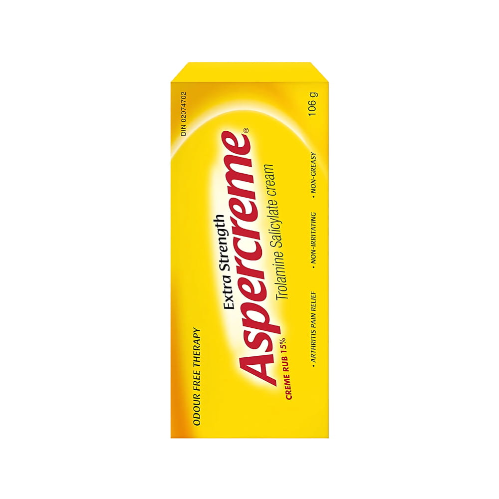 Aspercreme Extra Strength Arthritis Relieving Cream, 106 g, Temporarily Relieves Aches & Pains Due to Backache/Lumbago, Muscle Strain/Sprains, Bruises & Arthritis or Rheumatism