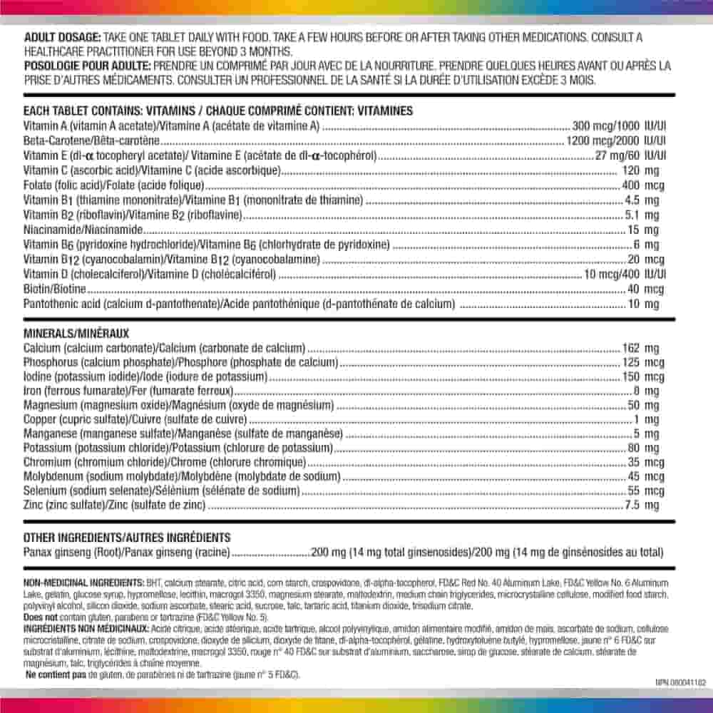 Centrum Performance Multivitamin and Multimineral Supplement Tablets with Ginseng, 75 Count
