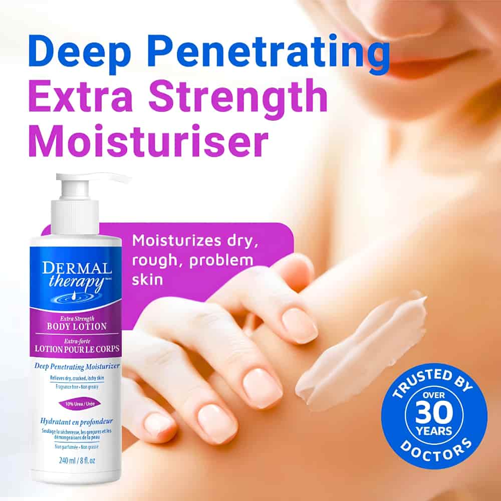 Dermal Therapy Body Lotion, Extra Strength Deep Penetrating Moisturizer, Fragrance Free