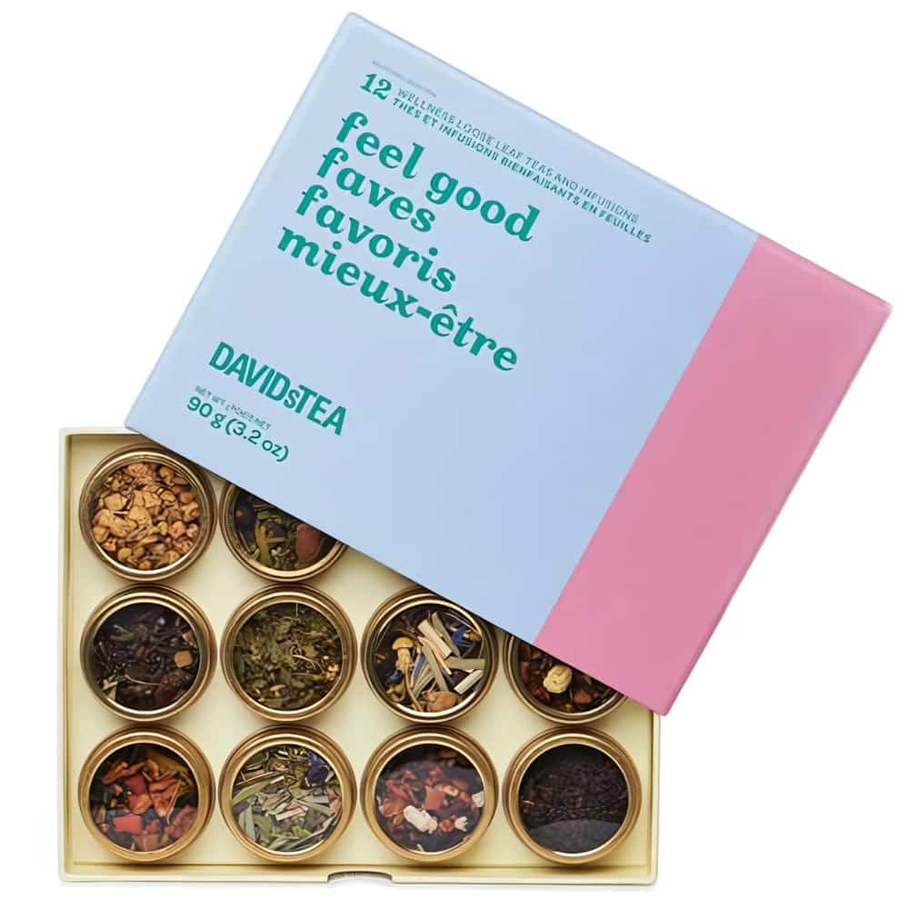 DAVIDsTEA Tea Sampler - Feel Good Faves - 12 pack