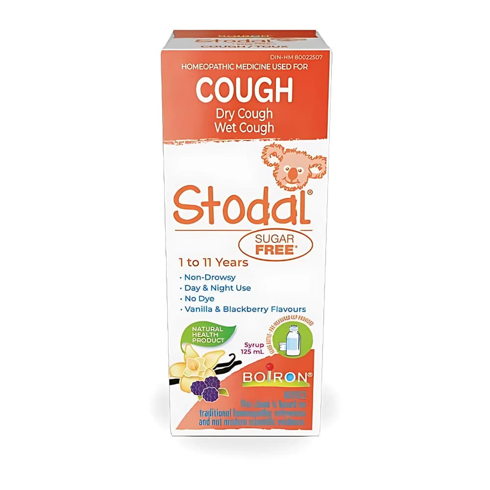 Children's Stodal Sugar Free Is a Homeopathic Syrup for Wet or Dry Cough in Children 1 to 11 Years of Age.