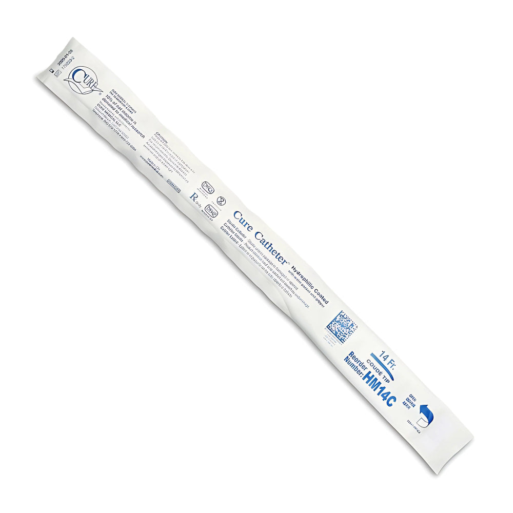 Cure Hydrophilic Catheter Coude - Box 100 pcs