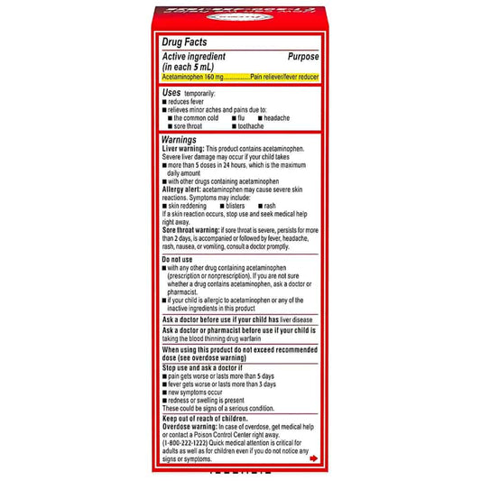 Children's Medicine, Fever & Pain, Grape Liquid