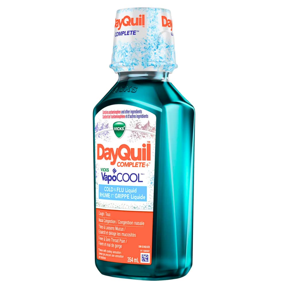 DayQuil COMPLETE plus Vicks VapoCOOL Cold and Flu Medicine, 354 mL