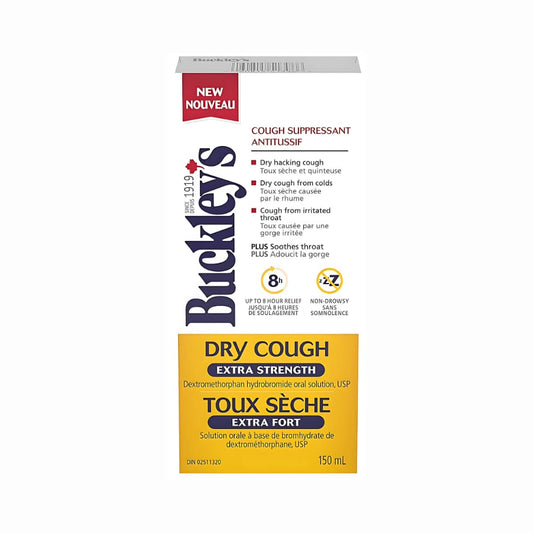 Buckley’s Dry Cough Extra Strength Cough Suppressant Syrup, 150ML