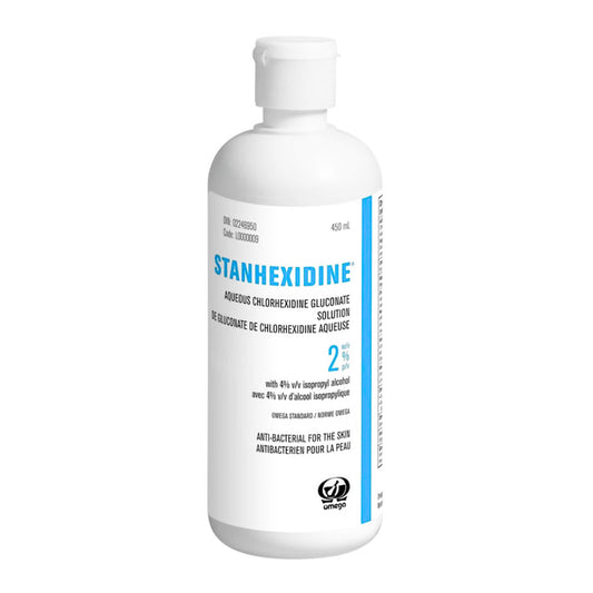 Stanhexidine® 2% Aqueous, Chlorhexidine Gluconate 2% with 4% Isopropyl Alcohol, 450ml bottle