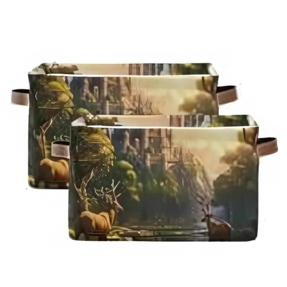 Deers Magic Landscape Storage Basket Large Bin