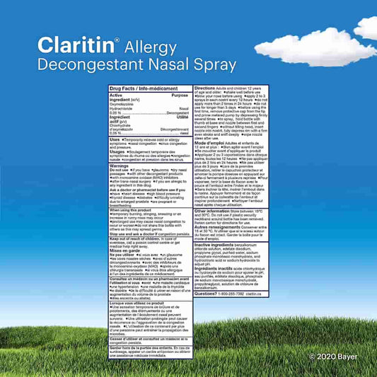 Claritin Allergic Congestion Relief Pump