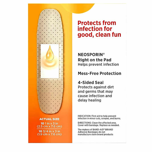 Adhesive Bandages Plus Antibiotics 20 ea