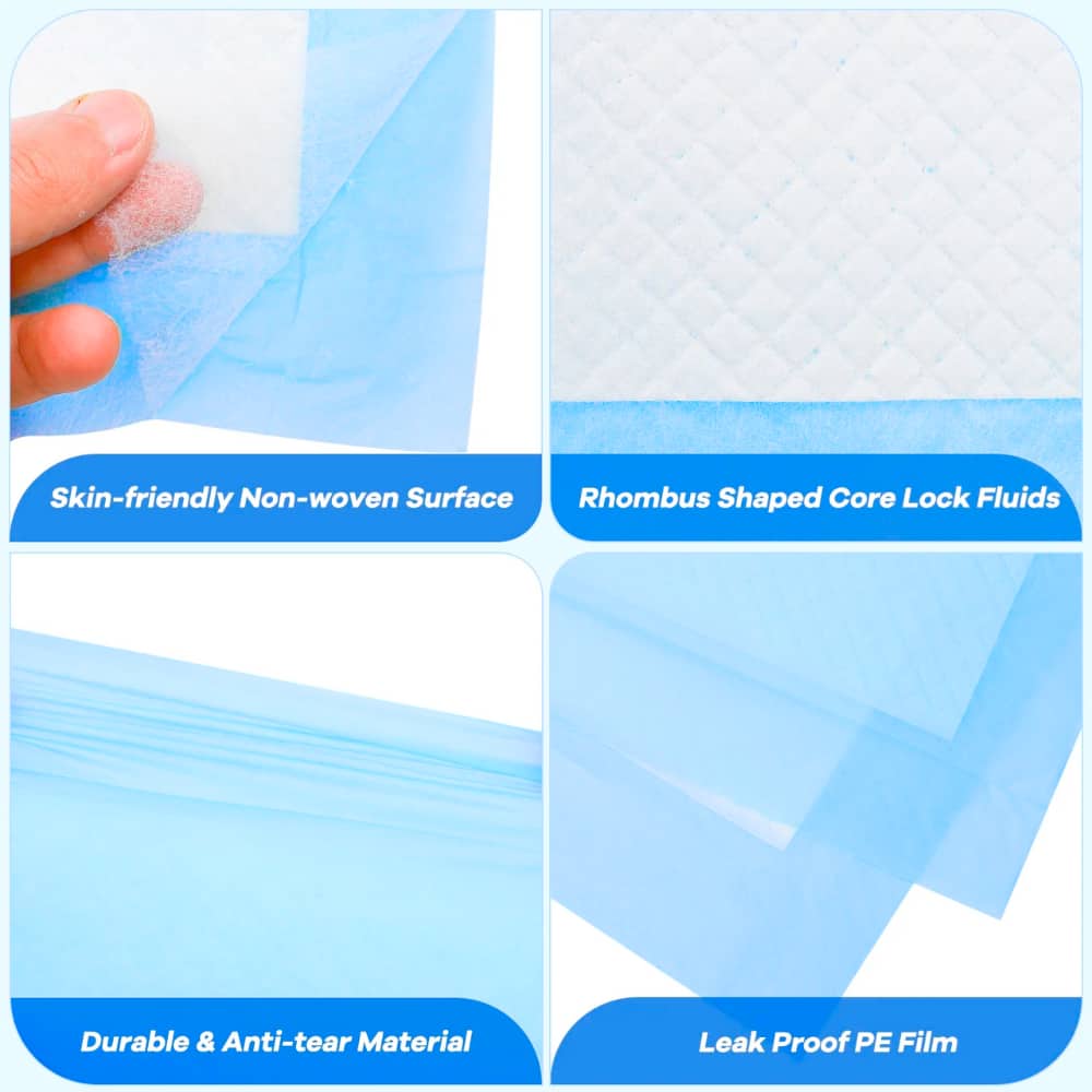 Disposable, Heavy Absorbency Underpad, Blue, Unisex