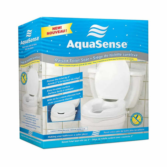 Aquasense Raised Toilet Seat W/lid