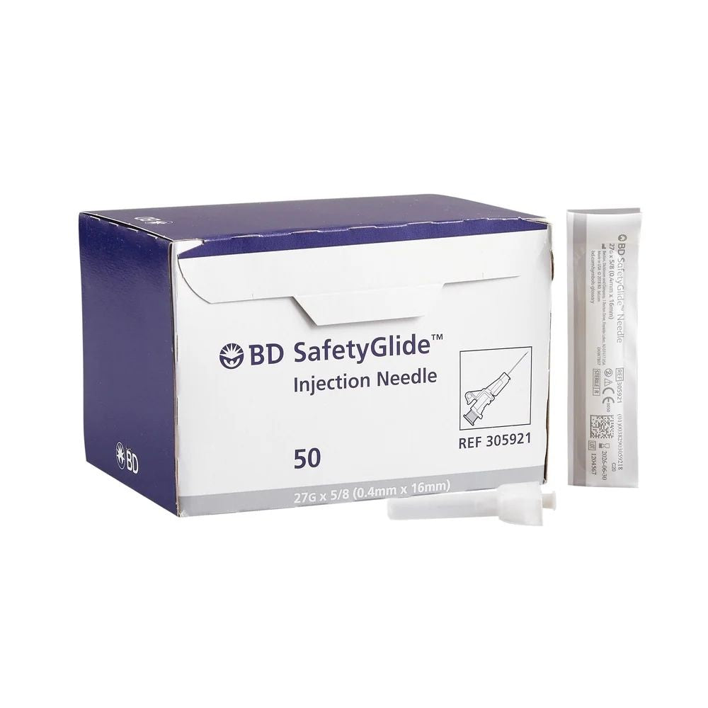 BD SafetyGlide™ Needle, 27G x 5/8" (Box 50 pcs)