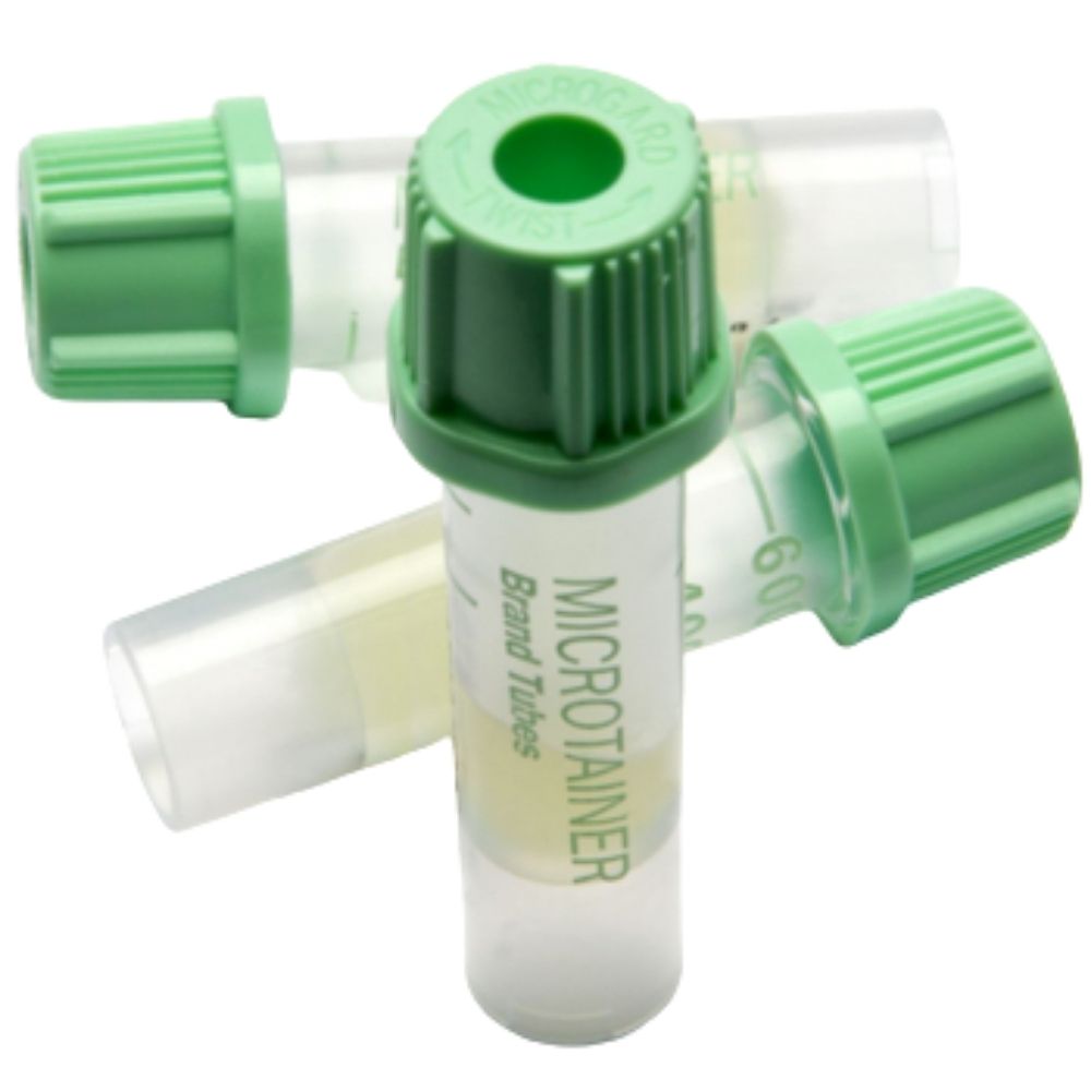 BD Microtainer® Blood Collection Tubes, Mint Green, Amber Gel