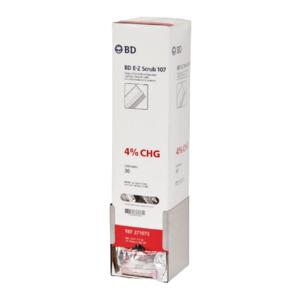 BD E-Z Scrub™ Brush w/4% CHG (Case 300 pcs)