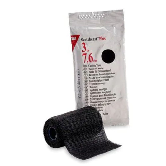 3Mâ„¢ Scotchcastâ„¢ Plus Casting Tape, Black, 3" x 4yds (Box 10 pcs)