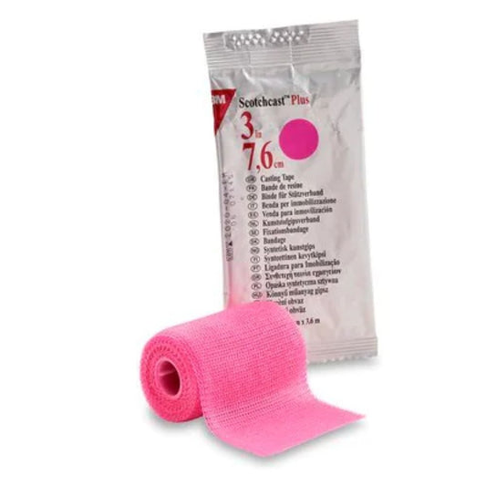 3Mâ„¢ Scotchcastâ„¢ Plus Casting Tape, Bright Pink, 3" x 4yds (Box 10 pcs)