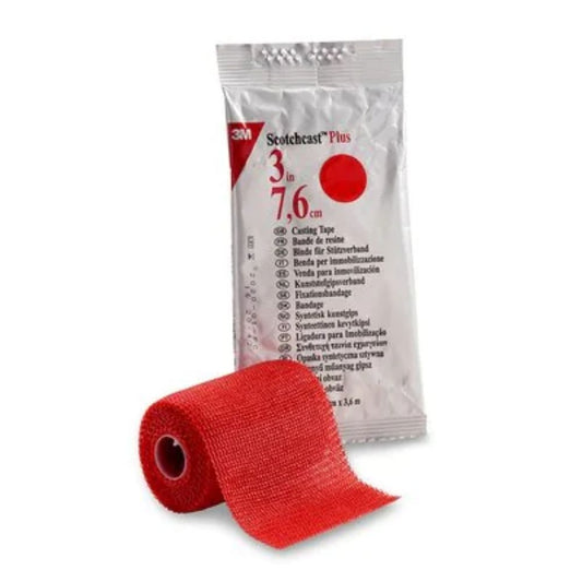 3Mâ„¢ Scotchcastâ„¢ Plus Casting Tape, Red, 3" x 4yds (Box 10 pcs)