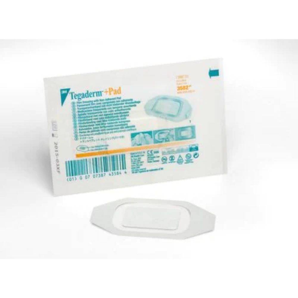 3M™ Tegaderm™ +Pad Film Dressing w/Non-Adherent Pad, 9cm x 15cm (Box 25 pcs)