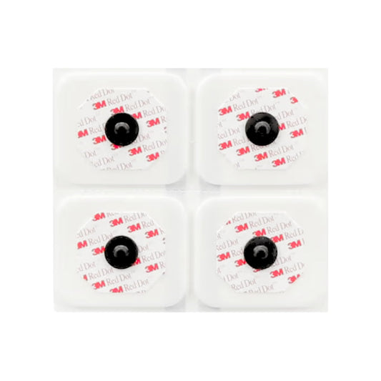 3M Red Dot Multi-Purpose, Diaphoretic, Fluid Resistant Monitoring Electrode, 10/Strip - 50/Bag