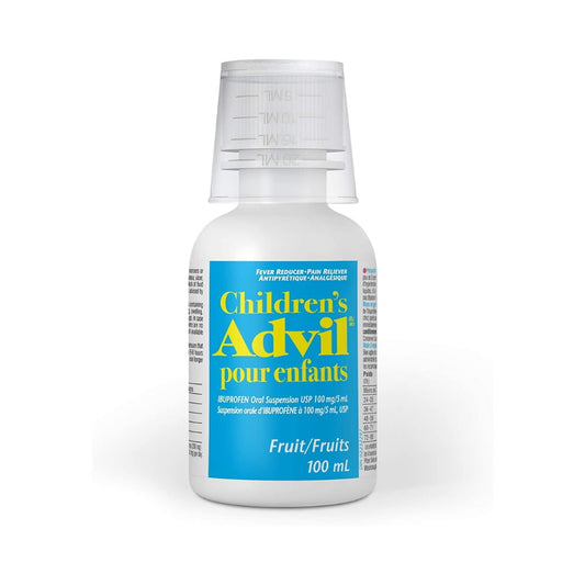 Children's Advil Fever and Pain Relief Ibuprofen Oral Suspension, Fruit, 100 mL