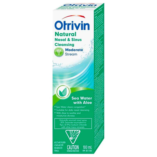 Otrivin Natural Severe Congestion Relief Moderate Stream Nasal Spray - 2 in 1 Sea Water - 100ml