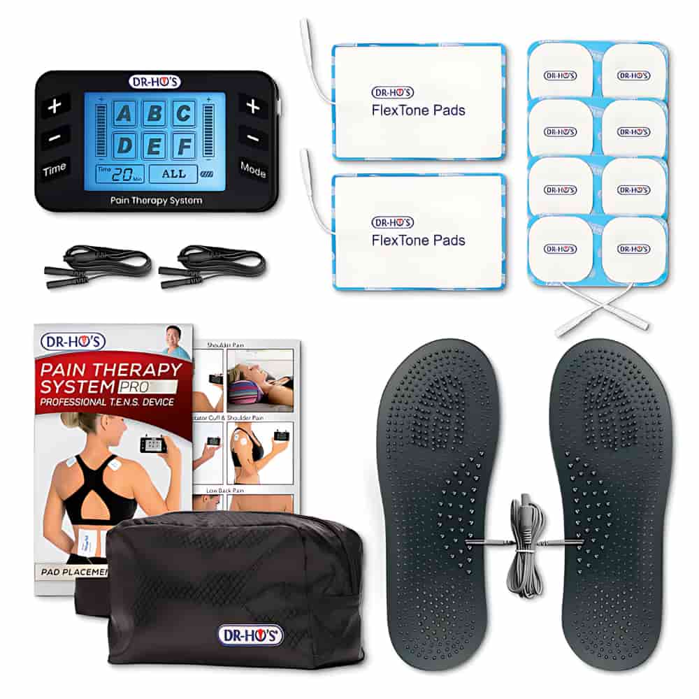 DR-HO'S Pain Therapy System Pro Basic Package TENS Machine Unit PTS-IV (Black)