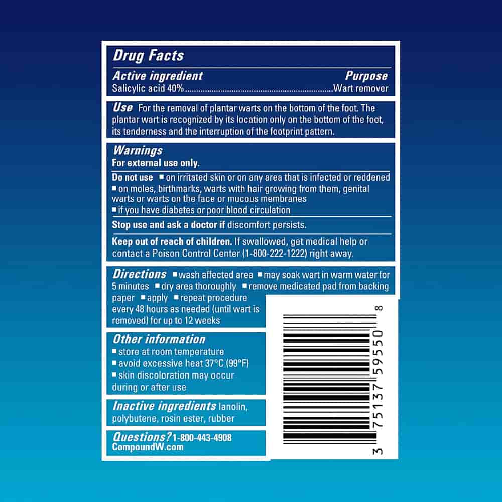 Compound W Maximum Strength One Step Plantar Foot Pads