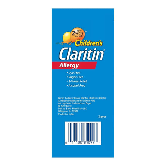 Claritin Kids, Allergy Medicine, 24-Hour Non-Drowsy Relief Syrup, Grape Flavour, 240 mL