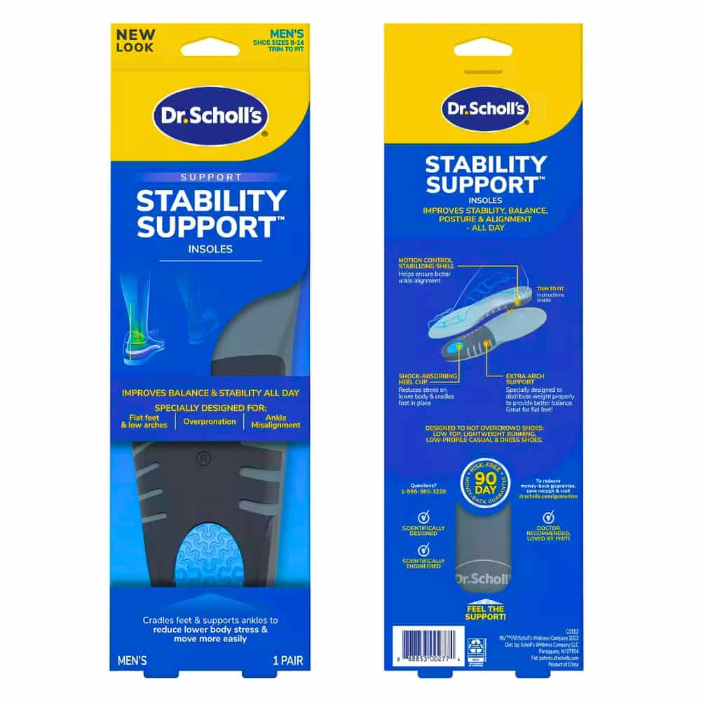 Dr. Scholl's Stabilizing Support Insoles, Men's, Sizes 8-14