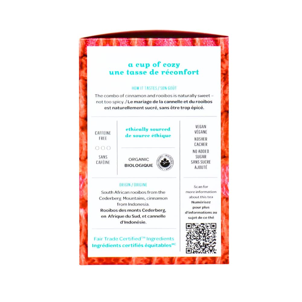 DAVIDsTEA Rooibos Tea - Cinnamon Rooibos Chai - 12's