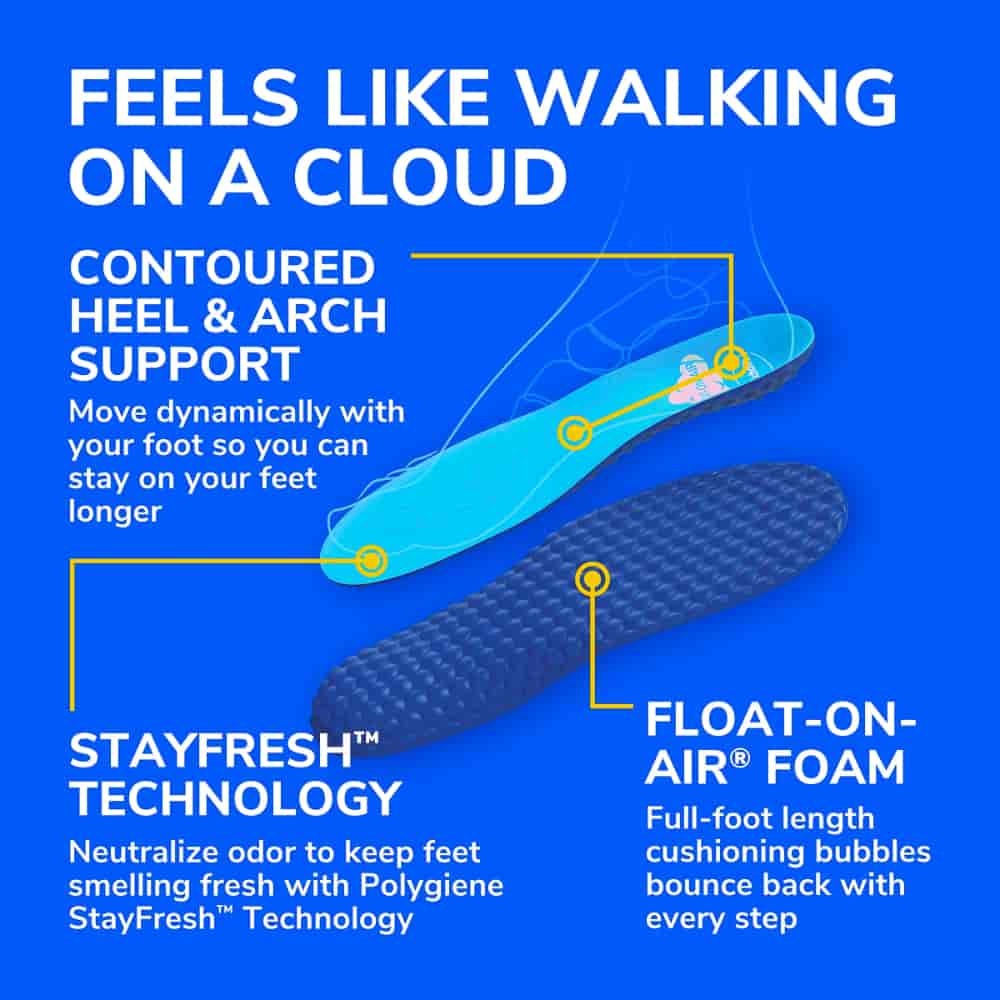 Dr. Scholl’s® Float-On-Air™ Foam Insoles, Men's, Sizes 8-14